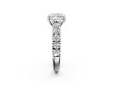 White gold Radiant Cut Diamond Pavé Band Solitaire with Four-Prong Setting_37