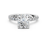 White gold Radiant Cut Diamond Pavé Band with Four-Prong Setting_68