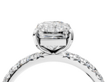 White gold Radiant Cut Diamond Pavé Band with Four-Prong Setting_72