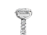 White gold Radiant Cut Diamond Pavé Band with Four-Prong Setting_73