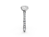 White gold Radiant Cut Diamond Pavé Band with Four-Prong Setting_90