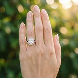 White gold Radiant Cut Diamond Pavé Split Shank Double Halo Engagement Ring_12