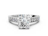 White gold Radiant Cut Diamond Pave Band with Four-Prong Setting_20
