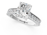 White gold Radiant Cut Diamond Pave Band with Four-Prong Setting_21