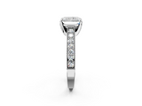 White gold Radiant Cut Diamond Pave Band with Four-Prong Setting_22
