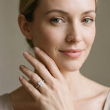 Platinum 7.03 Carat F VVS2 Radiant Diamond Ring with Marquise Side Stones and Prong Setting