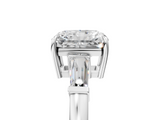 White gold Radiant Cut Diamond Ring with Tapered Baguette Side Stones in Four-Prong Setting_37