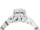 White gold Radiant Cut Diamond Solitaire Celtic Knot Ring with Four-Prong Setting_76