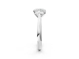 White gold Radiant Cut Diamond Solitaire Engagement Ring with Cathedral Setting and Four-Prong Mount_118
