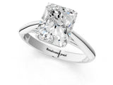 White gold Radiant Cut Diamond Solitaire Engagement Ring with Cathedral Setting and Four-Prong Mount_15