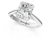 White gold Radiant Cut Diamond Solitaire Engagement Ring with Cathedral Setting and Four-Prong Mount_184