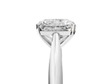 White gold Radiant Cut Diamond Solitaire Engagement Ring with Cathedral Setting and Four-Prong Mount_19