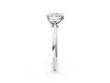 White gold Radiant Cut Diamond Solitaire Engagement Ring with Classic Band and Four-Prong Setting_183