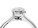 White gold Radiant Cut Diamond Solitaire Engagement Ring with Classic Band and Four-Prong Setting_184