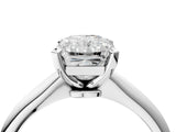 White gold Radiant Cut Diamond Solitaire Engagement Ring with Classic Band and Four-Prong Setting_65