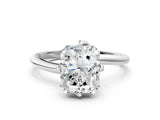 White gold Radiant Cut Diamond Solitaire Engagement Ring with Four-Prong Setting and Classic Band_20