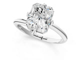 White gold Radiant Cut Diamond Solitaire Engagement Ring with Four-Prong Setting and Classic Band_21