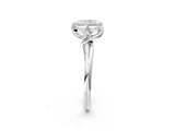 White gold Radiant Cut Diamond Solitaire Engagement Ring with Four-Prong Setting and Classic Band_22