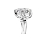 White gold Radiant Cut Diamond Solitaire Engagement Ring with Four-Prong Setting and Classic Band_25