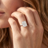 White gold Radiant Cut Diamond Solitaire Ring with Thin Band and Four-Prong Setting_67