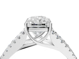 White gold Radiant Cut Diamond Split Shank Pavé Engagement Ring with Four-Prong Setting_95
