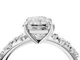 White gold Radiant Cut Diamond Vine Band with Four-Prong Setting_117