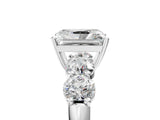 White gold Radiant Cut Five-Stone Prong Set Diamond Ring with Classic Band_73