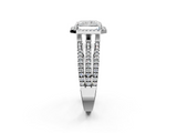 White gold Radiant Cut Halo Diamond Engagement Ring with Split Shank and Four-Prong Setting_28