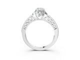 White gold Radiant Cut Halo Diamond Ring with Channel Set Band and Four-Prong Setting_35