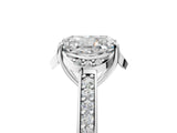 White gold Radiant Cut Halo Diamond Ring with Channel Set Band and Four-Prong Setting_37