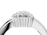 White gold Radiant Cut Halo Pave Band Four-Prong Ring_78