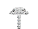 White gold Radiant Cut Halo Pave Diamond Engagement Ring with Four-Prong Setting_13
