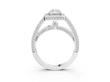 White gold Radiant Cut Halo Pave Split Shank Prong Setting Ring_69