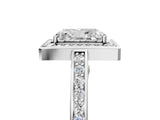 White gold Radiant Cut Halo Pave Split Shank Prong Setting Ring_71