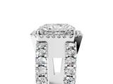 White gold Radiant Cut Halo Split Shank Diamond Ring with Four-Prong Setting_87