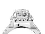White gold Radiant Cut Halo Split Shank Pave Set Ring_71