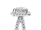 White gold Radiant Cut Halo Split Shank Pave Set Ring_72