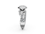 White gold Radiant Cut Halo Split Shank Prong Setting Ring_114