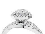 White gold Radiant Cut Halo Split Shank Prong Setting Ring_116