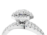 White gold Radiant Cut Halo Split Shank Prong Setting Ring_16