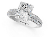White gold Radiant Cut Pave Diamond Engagement Ring with Channel Set Band and Four-Prong Setting_26