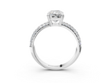 White gold Radiant Cut Pave Diamond Engagement Ring with Channel Set Band and Four-Prong Setting_29