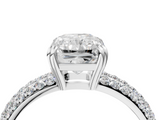 White gold Radiant Cut Pave Diamond Engagement Ring with Channel Set Band and Four-Prong Setting_30