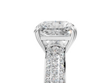 White gold Radiant Cut Pave Diamond Engagement Ring with Channel Set Band and Four-Prong Setting_31