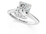 White gold Radiant Cut Solitaire Diamond Ring with Six-Prong Setting and Classic Band_19