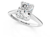 White gold Radiant Cut Solitaire Diamond Ring with Six-Prong Setting and Classic Band_32