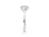 White gold Radiant Cut Solitaire Diamond Ring with Six-Prong Setting and Classic Band_33