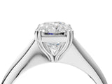 White gold Radiant Cut Solitaire Diamond Ring with Six-Prong Setting and Classic Band_35