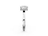 White gold Radiant Cut Solitaire Engagement Ring with Four-Prong Setting on a Classic Band_55