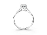 White gold Radiant Cut Solitaire Engagement Ring with Tapered Band and Four-Prong Setting_6